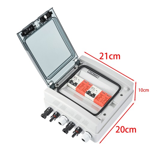 Anschlusskasten Solar Überspannungsschutz DC T2 1000V 2-Strings 8M Trennschalter - Bild 3 von 17