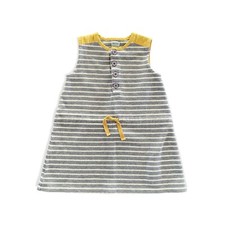 Mini A Ture Copenhagen Gray White Striped Gold Sleeveless Sweater Dress Size 4