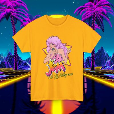 Custom Jem and the Holograms T-Shirt Star 80s Vintage Unisex Tee Cartoon doll