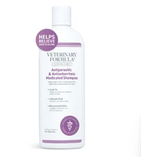 MEDICATED DOG SHAMPOO PET ALLERGIES Anti Parasite Itching Skin Mange Dermatitis