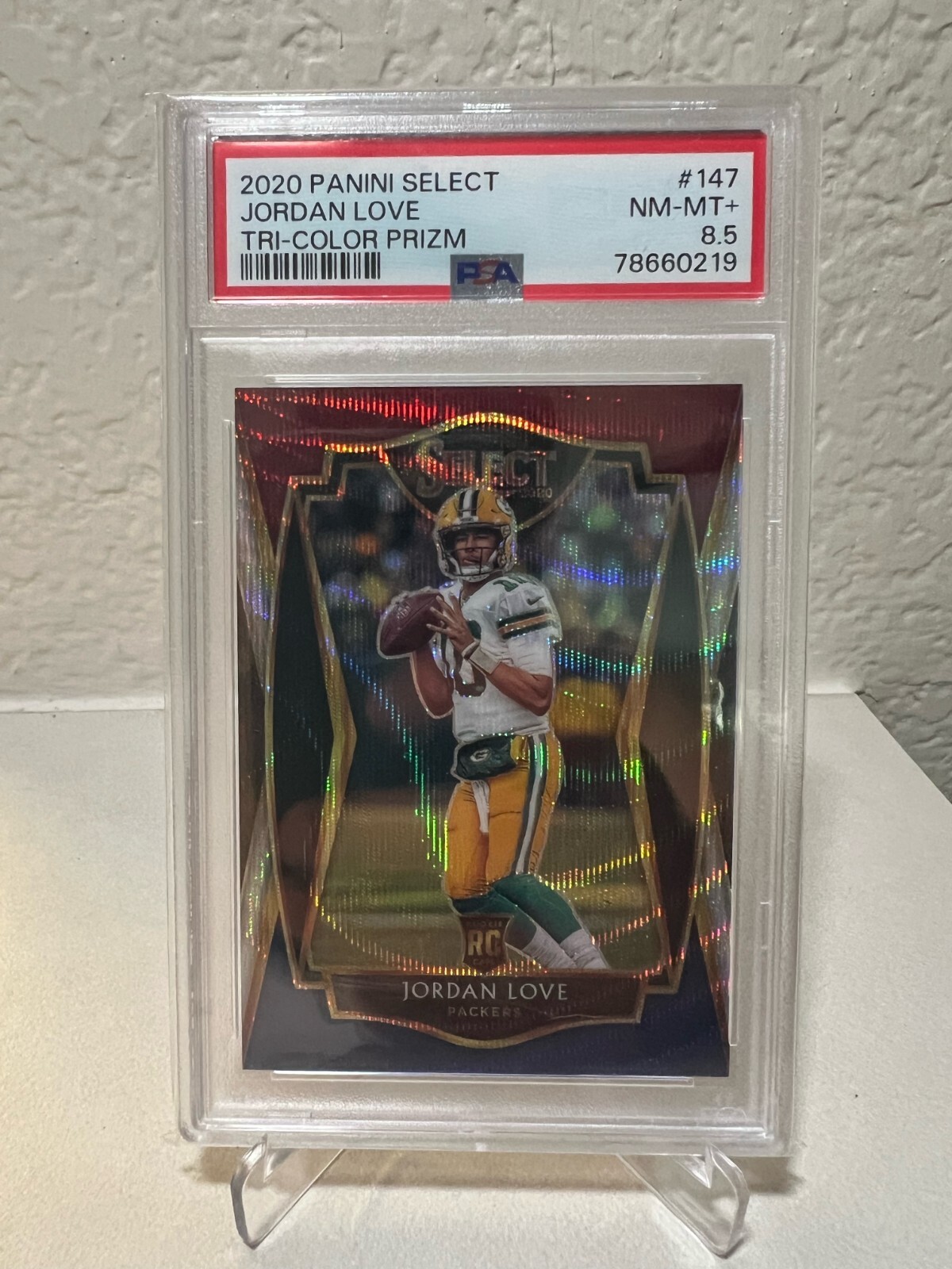 2020 Panini Select - Premier Level Tri-Color Prizm #147 Jordan Love /199 (RC)