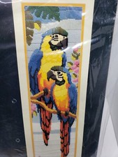 Birds Monarch Horizons Blue And Gold Macaw Longstitch Roger Reinardy VTG NEW NOS