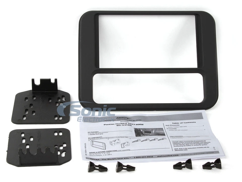 Kit de painel duplo DIN Metra 95-3312G para Select 1993-2002 Pontiac Firebird - Imagem 2 de 4