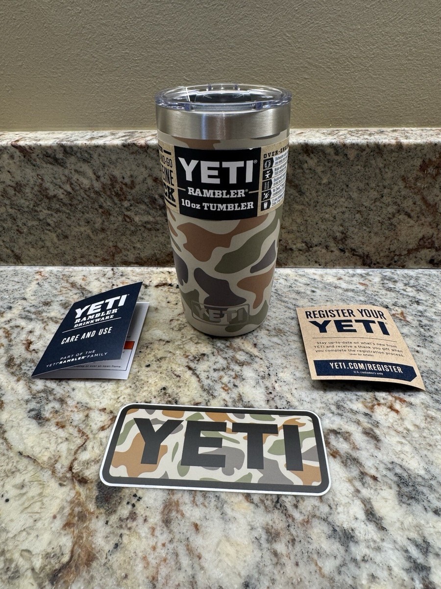 YETI Rambler 10oz Tan Camo Tumbler W/Magslider 🦆Limited Edition RARE SOLD  OUT🔥