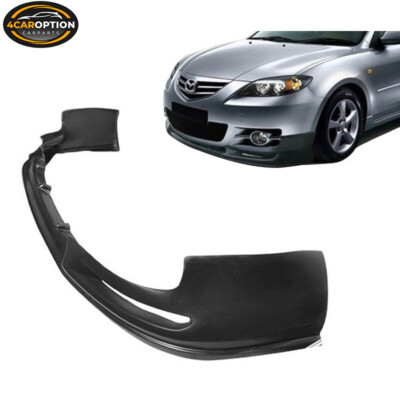 Fits 04 06 Mazda 3 Mazda3 S Type Front Bumper Lip Spoiler Pu Unpainted Black Ebay