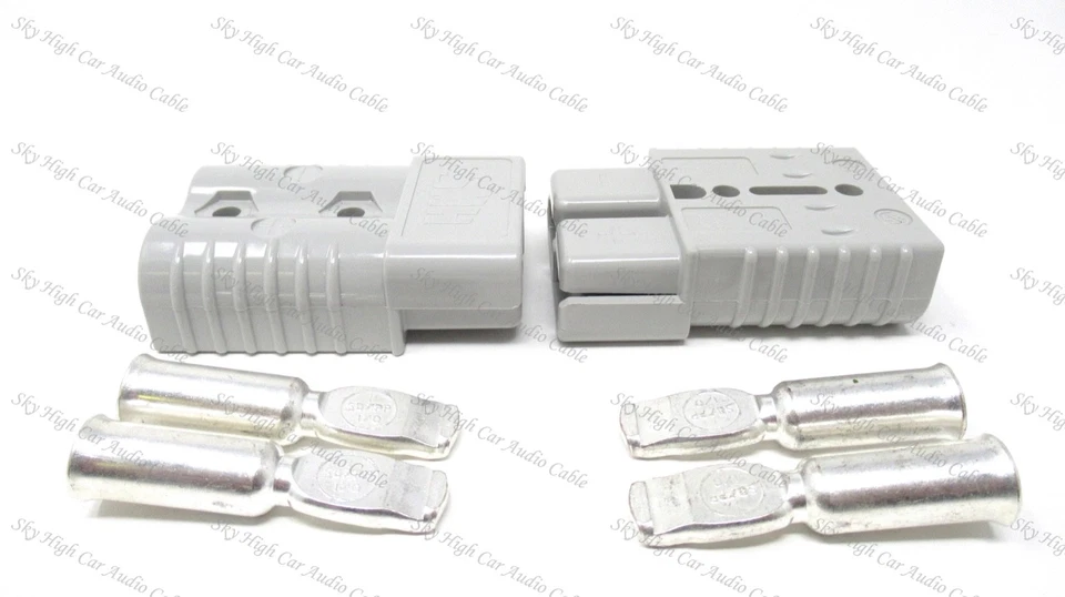 ANDERSON 2 CONNECTORS WITH 1/0 - 2 GAUGE CONTACTS BREAKAWAY CONNECTOR 175A 600V, 3"x2"x1"