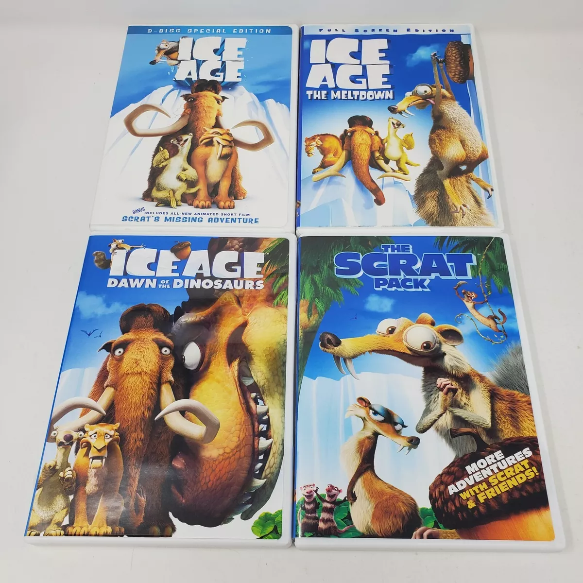 Ice Age DVD Lot of 5 Discs - The Meltdown, Dawn of the Dinosaurs, Scrat Pack  | eBay