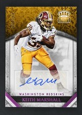2016 Panini Crown Royale #50 Keith Marshall /250 AUTO Purple Redskins