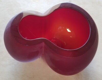 Normann Copenhagen Glass Red Vase Vintage Large
