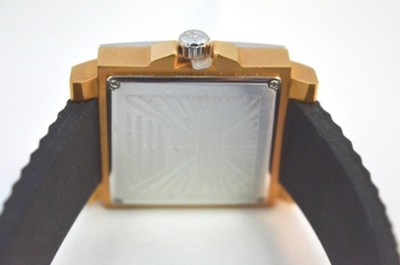 Montre Homme Stuhrling Original Cadran Carré Bicolore - Sport, étanche, Bracelet Caoutchouc, Occasion