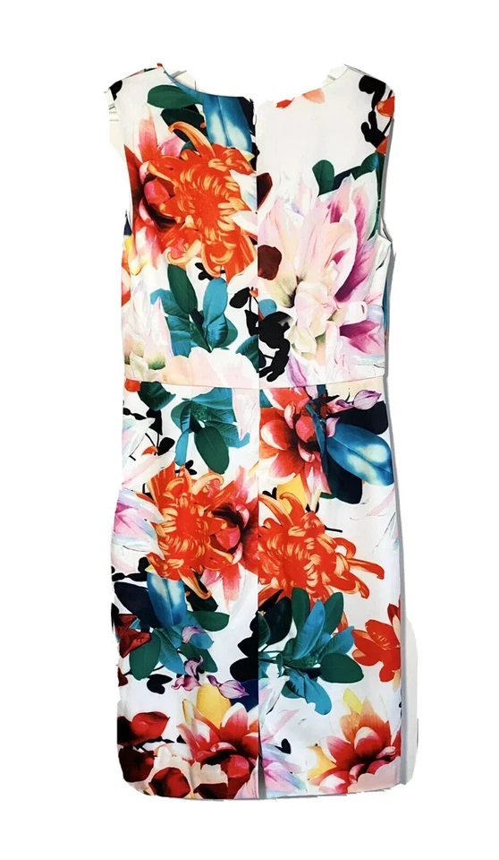 NUEVO Vestido Vaina Chetta B Elastizado Estampado Floral Para Mujer Talla 2 Foto 3 de 4