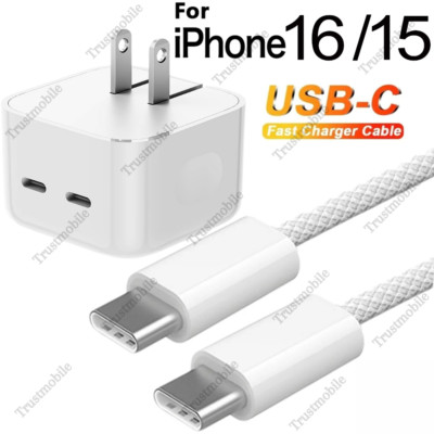 35W USB Type-C Wall Adapter Fast Charger PD Power For iPhone 16 15 Pro Samsung