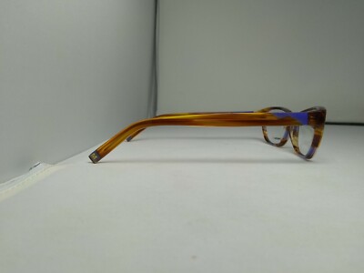 Marchon Nyc Monroe 214 Brown Violet Havana Authentic Eyeglasses 53-16-135 Marchon NYC Eyeglasses Frames MONROE 214 Brown Violet Havana  main image 4