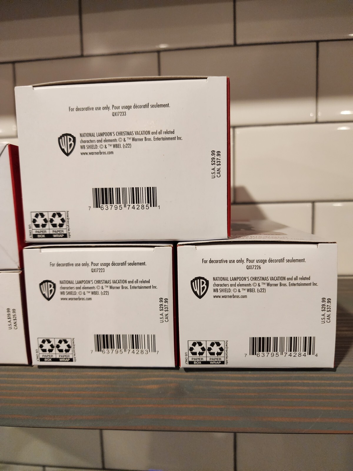 Set of 6 HALLMARK 2022 Griswold Family CHRISTMAS VACATION Ornaments