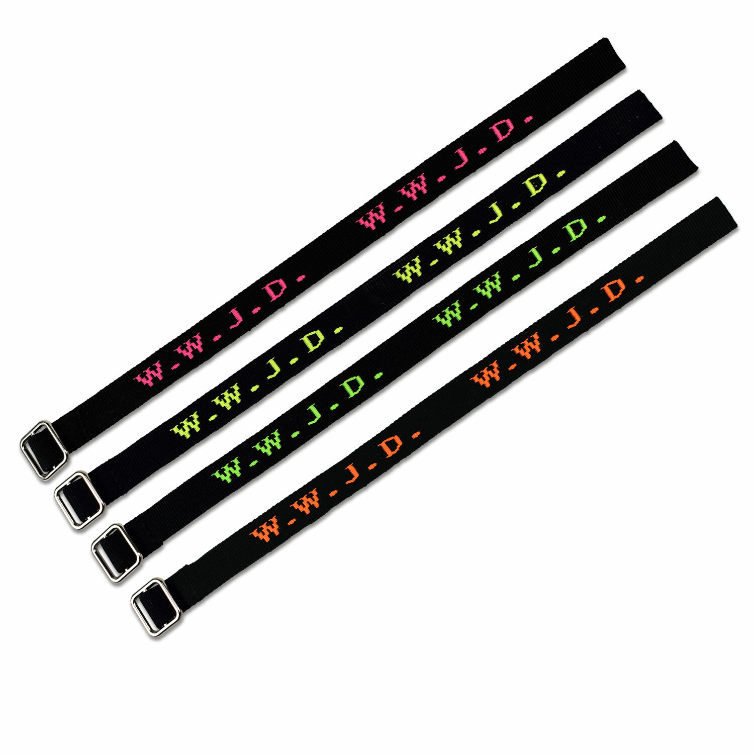 Gewebtes Armband - W.W.J.D. - Neonschrift (*NEU*) Kommunion/Konfirmation