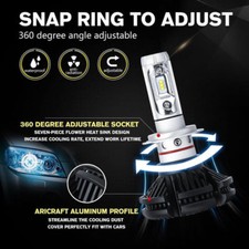 Kit X3 LED H11 Headlight LED Cree 6500k - 6000 Lumen 12V Xenon Fari Auto 60W - Miniatura 5