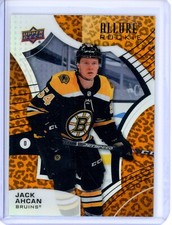 2021-22 Upper Deck Allure Jack Ahcan 137 Leopard Rookie Boston Bruins RC