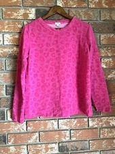 Crown & Ivy Intimates Pink Leopard Top Sleepwear Size S