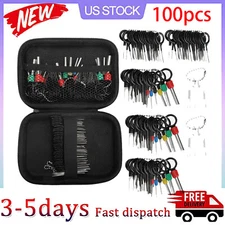 100pcs Pin Ejector Wire Kit Extractor Connector Terminal Removal Tool For Car