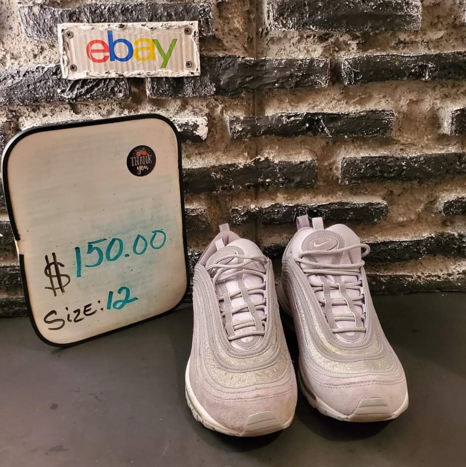 grey sparkly air max 97