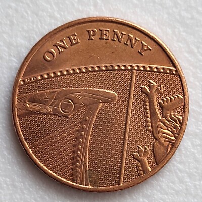 2010 British One Penny Elizabeth II D G REG F D - Copper