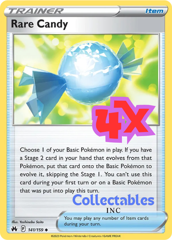 4x Rare Candy 141/159 - Pokemon TCG - Crown Zenith - #0430