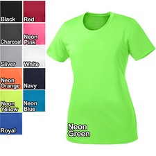 Ladies Dri Fit T-Shirt Moisture Wicking Gym Workout Yoga Womens Tee XS-4XL NEW