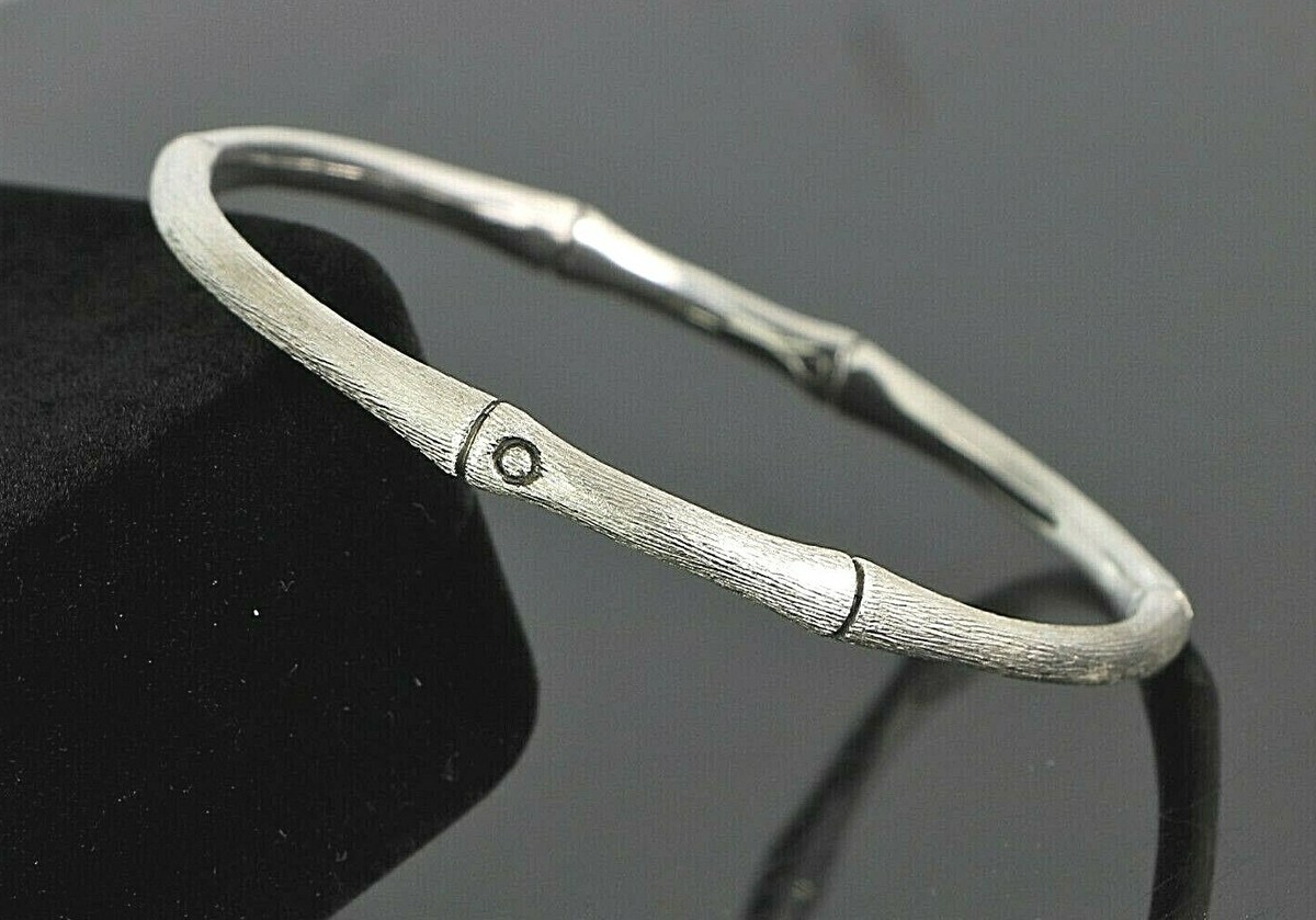 John Hardy 925 Sterling Silver This Planted 2 Bamboos Textured