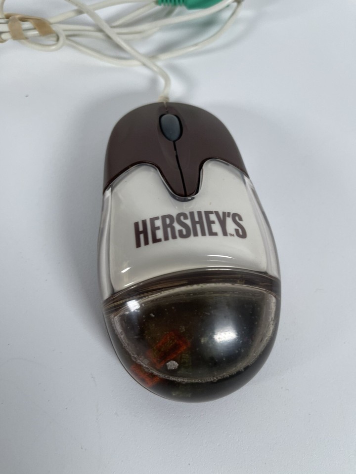 VINTAGE RARE Aqua Mouse Hershey’s Liquid Filled Optical Computer Mouse ...
