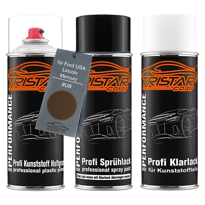 Autolack Spraydosen Set für Kunststoff für Ford USA Lincoln Mercury 8U8 Sienna