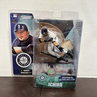 McFarlane MLB Series 4 Seattle Mariners Ichiro Suzuki Rare White Jersey Variant!