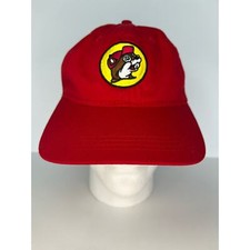 Buc-ee's Beaver Patch Ball Cap, Red  Yellow, Adjustable, Mascot