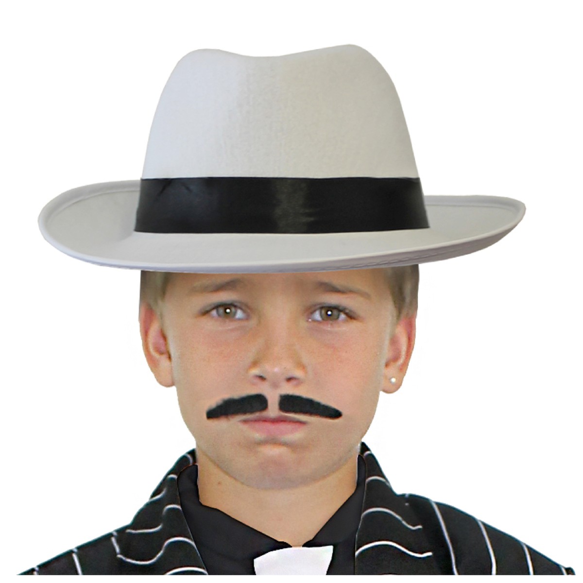 CHILD'S GANGSTER FANCY DRESS WHITE HAT 1920S TRILBY AL CAPONE