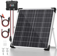 20W Solar Battery Trickle Charger Maintainer + Upgrade 10A MPPT Charge Controlle
