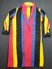 Rare Vintage POLO RALPH LAUREN Pony Logo Pocket Striped Robe 90s Bright Colors M