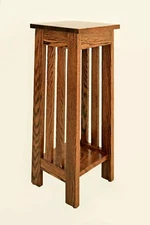 Mission Style Oak Stand, Plant,  Nightstand, End Table, Amish, Wood, Handmade