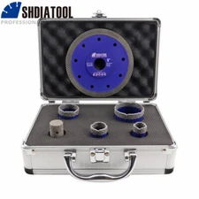 6pcs Diamond Core Bits Kit Drilling Hole Saw Cutting Discs Finger Bit for Tile