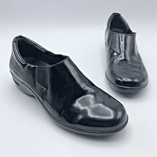 Cole Haan D32479 Women Black Patent Slip On Shoe Size 7.5 Pre Owned