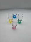 Set of four Royal Danube shot glasses with solid colored bases. — photo 2