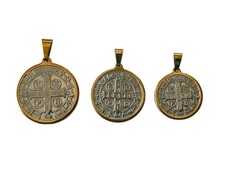 Waterproof St. Benedict Two Tone Medal (3 size choices) Free Shipping