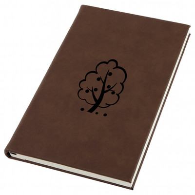 Fruit Tree Engraved Leather Journal, Personal Planner with Lined Pages