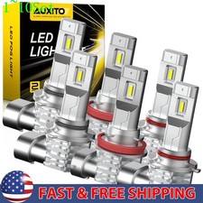 9005 9006 H11 Fog Bulb Kit Combo LED Headlight 6500K White High Low Beam 1-10Set