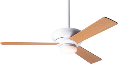 Altus 42'' Gloss White LED Ceiling Fan with Maple Blades & Remote Control