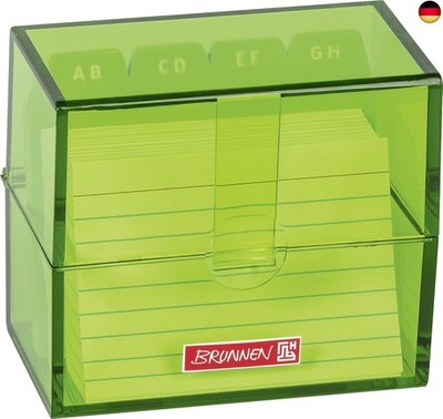 Brunnen 102058052 Karteikasten, 8, 5 x 7, 5 x 4, 8 cm (für A8 Karteikarten), 