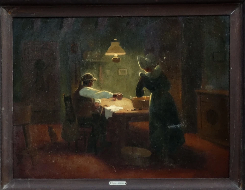 CHARLES LIEBERT 19. Jh. - GROSSE & SCHÖNE LEINWAND ZUM RESTAURIEREN - DAS... - Bild 4 von 4