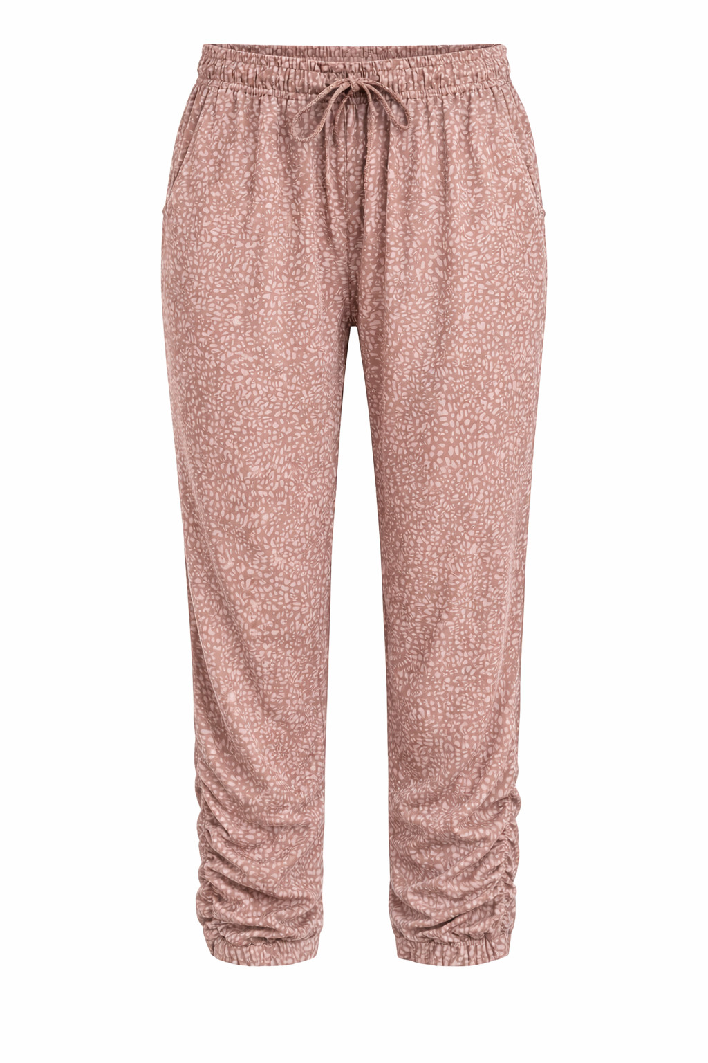 Thread & Supply Mauve Leopard Drawstring Jogger P… - image 1