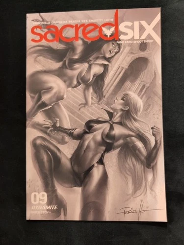 SCARED SIX #9 LUCIO PARRILLO B&W VARIANT VAMPIRELLA 1