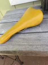 2011 Selle Italia Bicycle Saddle-Yellow Leather/Classic/Rarish/Italy