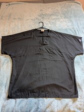 Cherokee Men's V-Neck Top Scrub Shirt Black TTS Size L NWOT