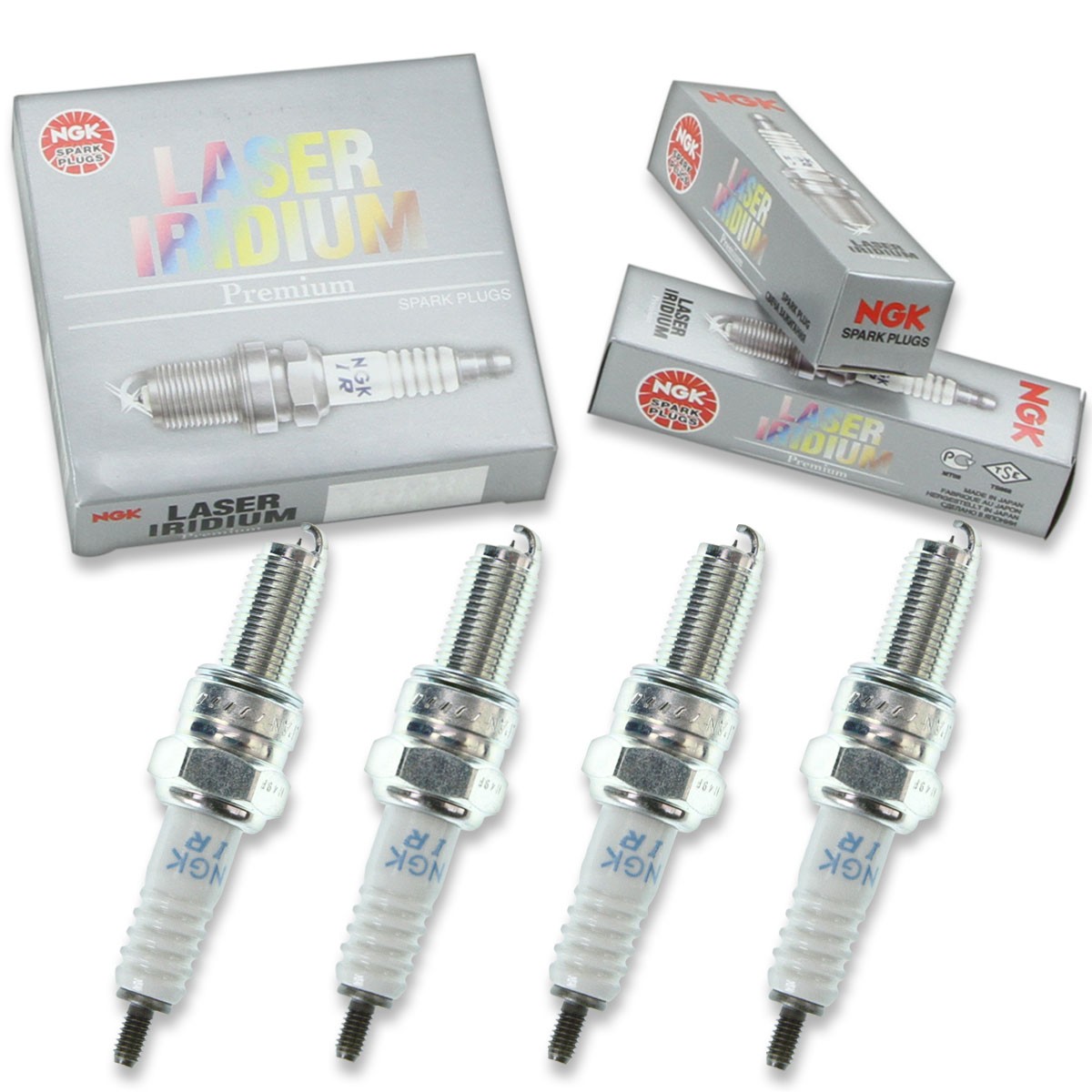 4pcs 2012 Suzuki DL650A V-Strom ABS NGK Laser Iridium Spark Plugs 645cc 39ci qq